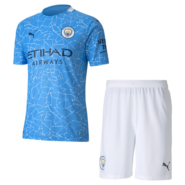 Camiseta Manchester City Primera equipo Niños 2020-21 Azul